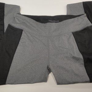 Central Park Leggings Athletic Wear Black and Gray with zippers Pocket S…